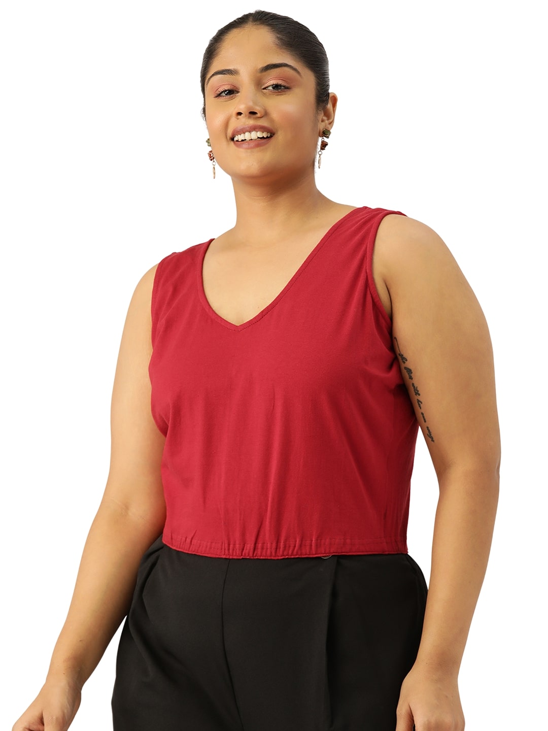 Plus Size Cropped Top