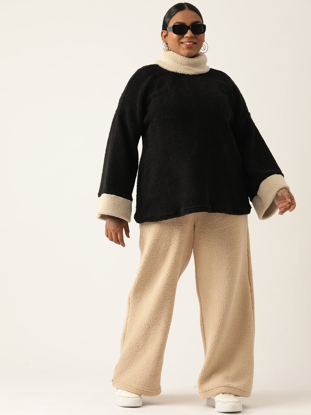 Cozy Contrast Turtle Pullover