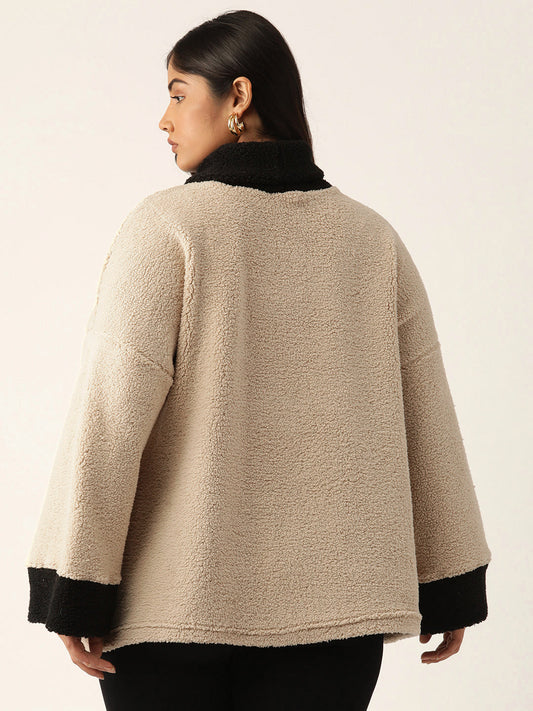 Cozy Contrast Turtle Pullover