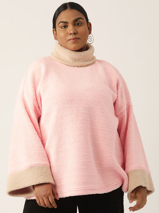 Cozy Contrast Turtle Pullover