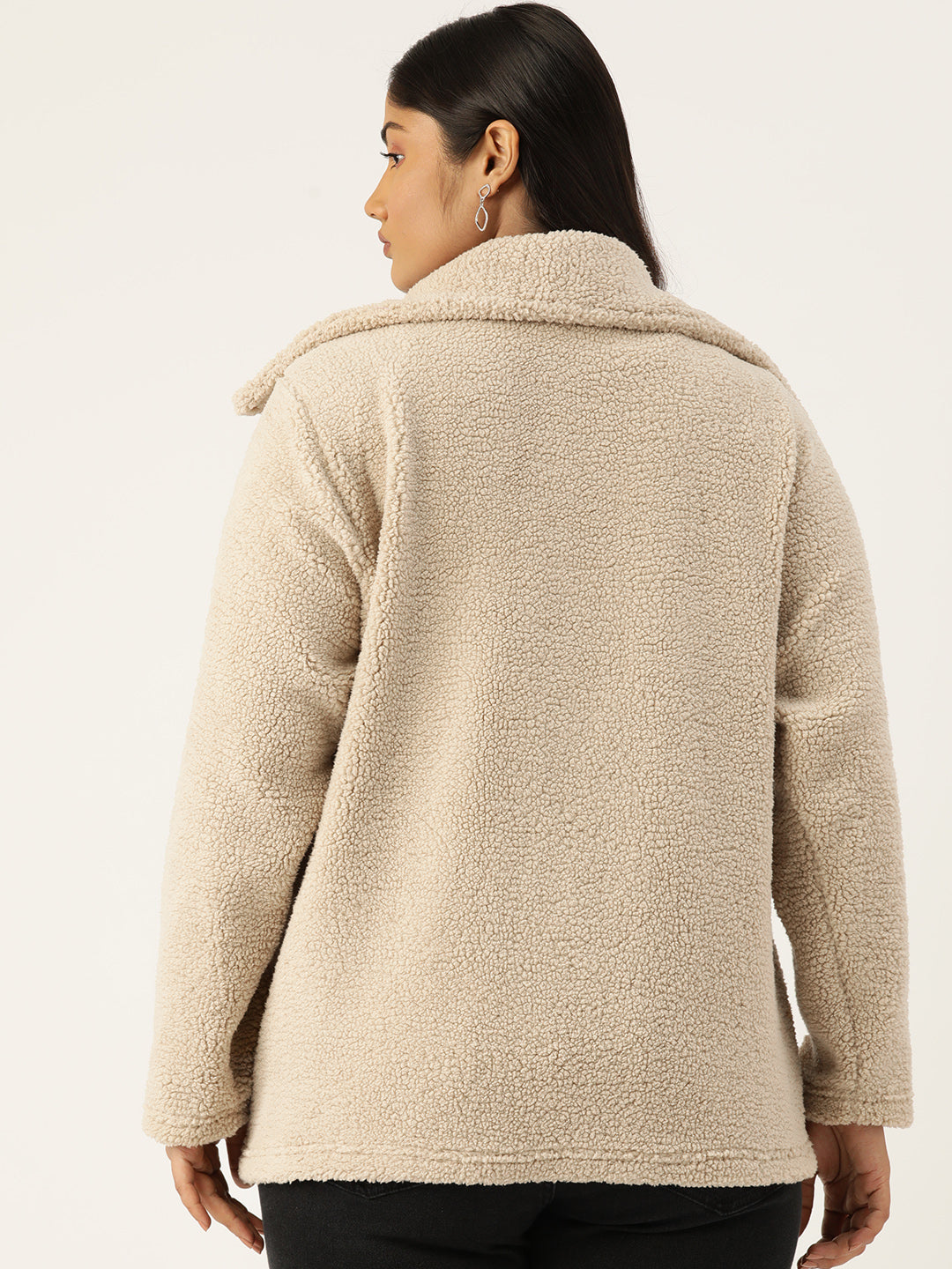 theRebelinme Women Fleece Oversized Tailored Jacket