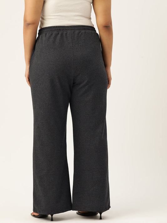 Women Relaxed Straight Fit High-Rise Pleated Trousers