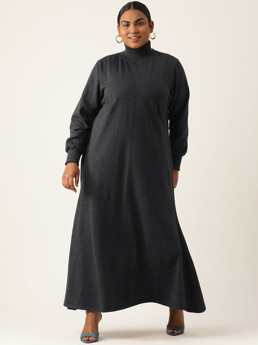 Bishop Sleeve A-Line Light Maxi Dress