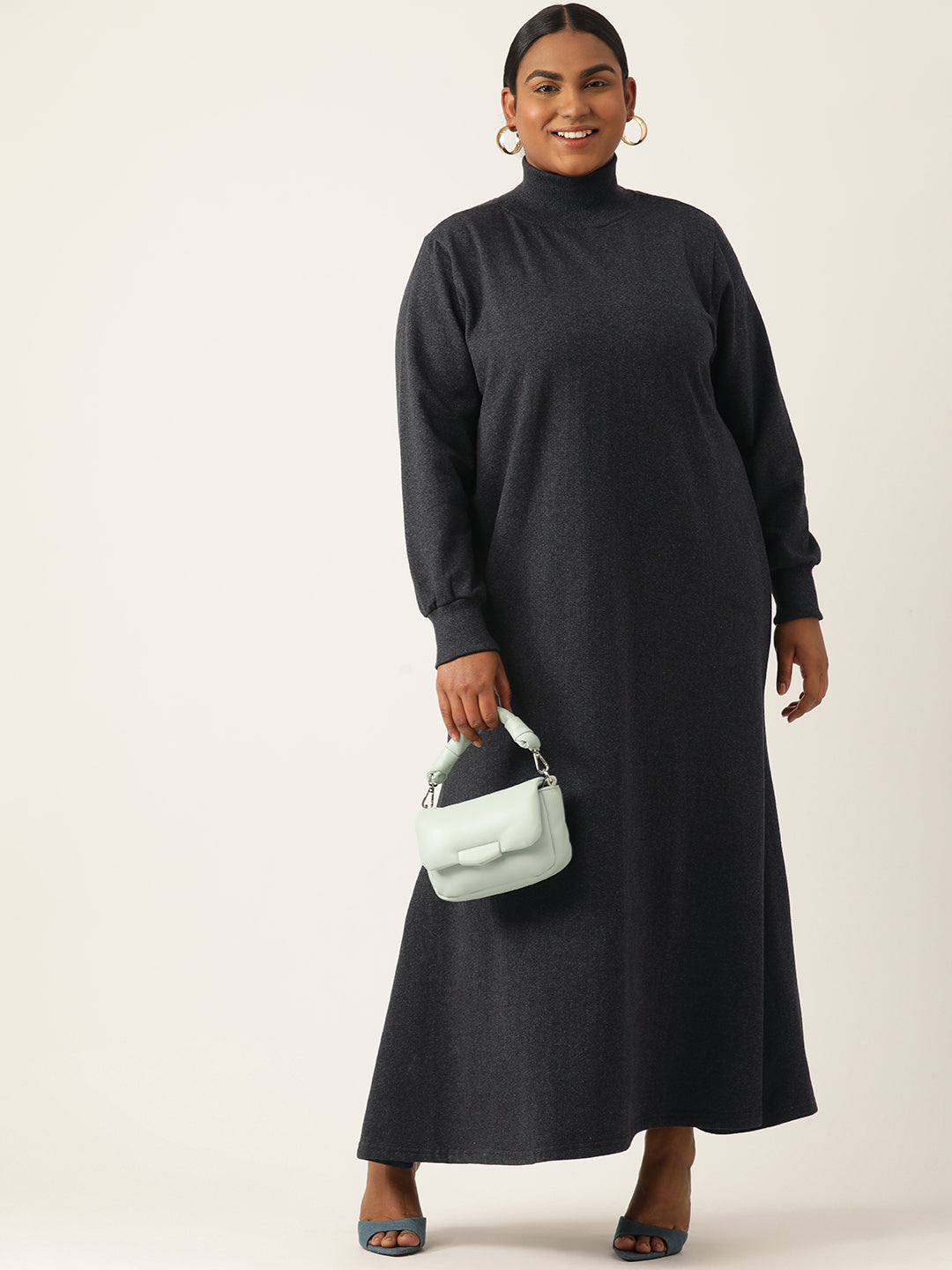 Bishop Sleeve A-Line Light Maxi Dress