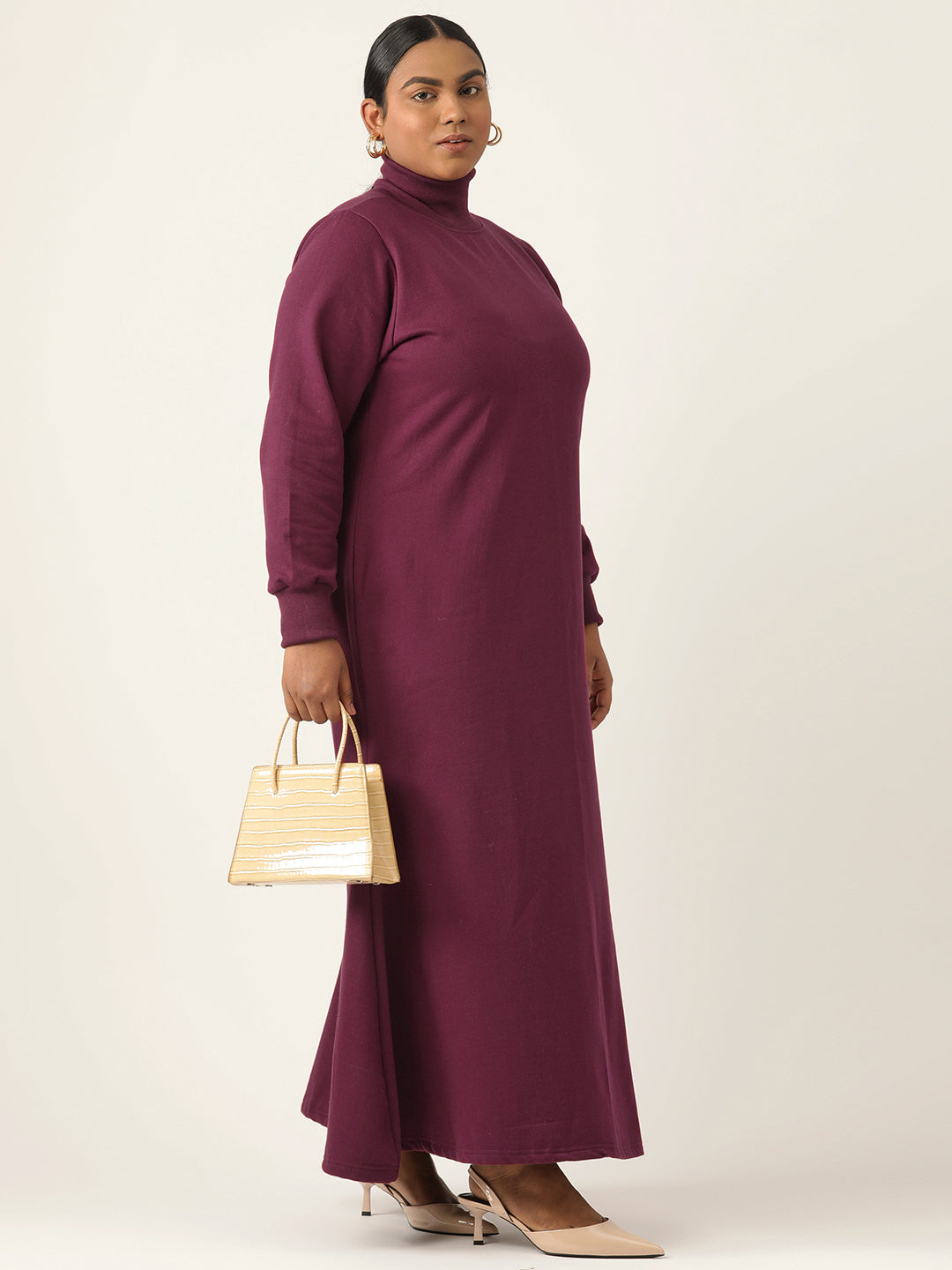 Bishop Sleeve A-Line Light Maxi Dress