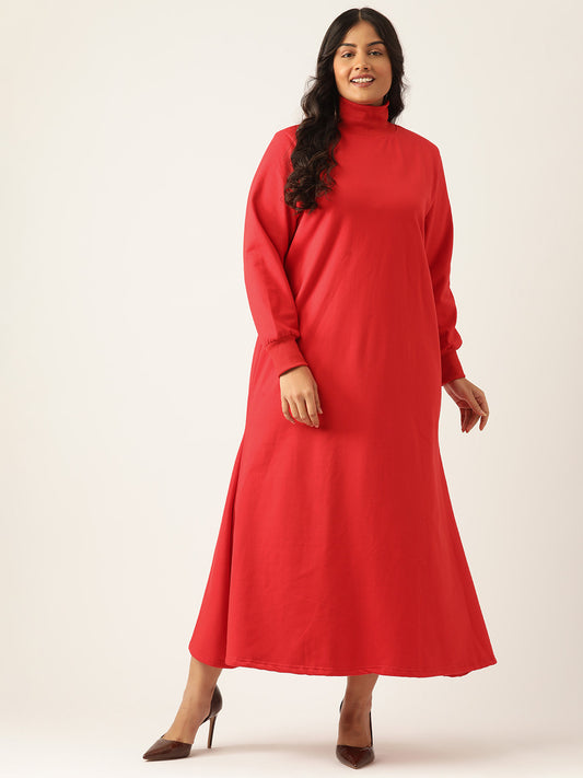 Bishop Sleeve A-Line Light Maxi Dress