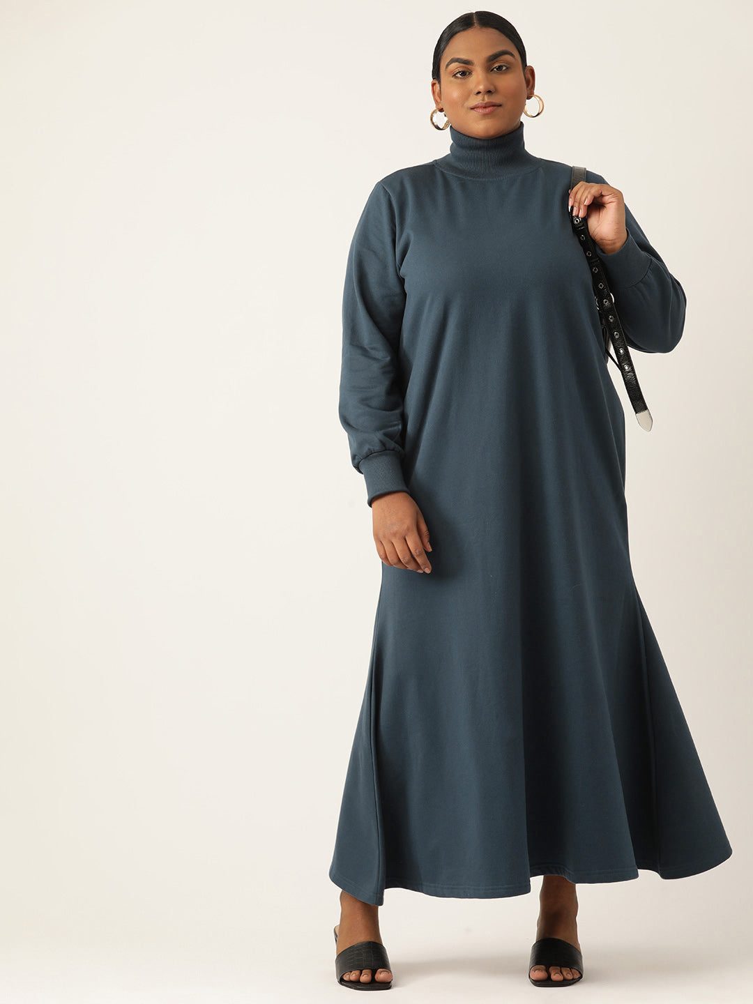 Bishop Sleeve A-Line Light Maxi Dress