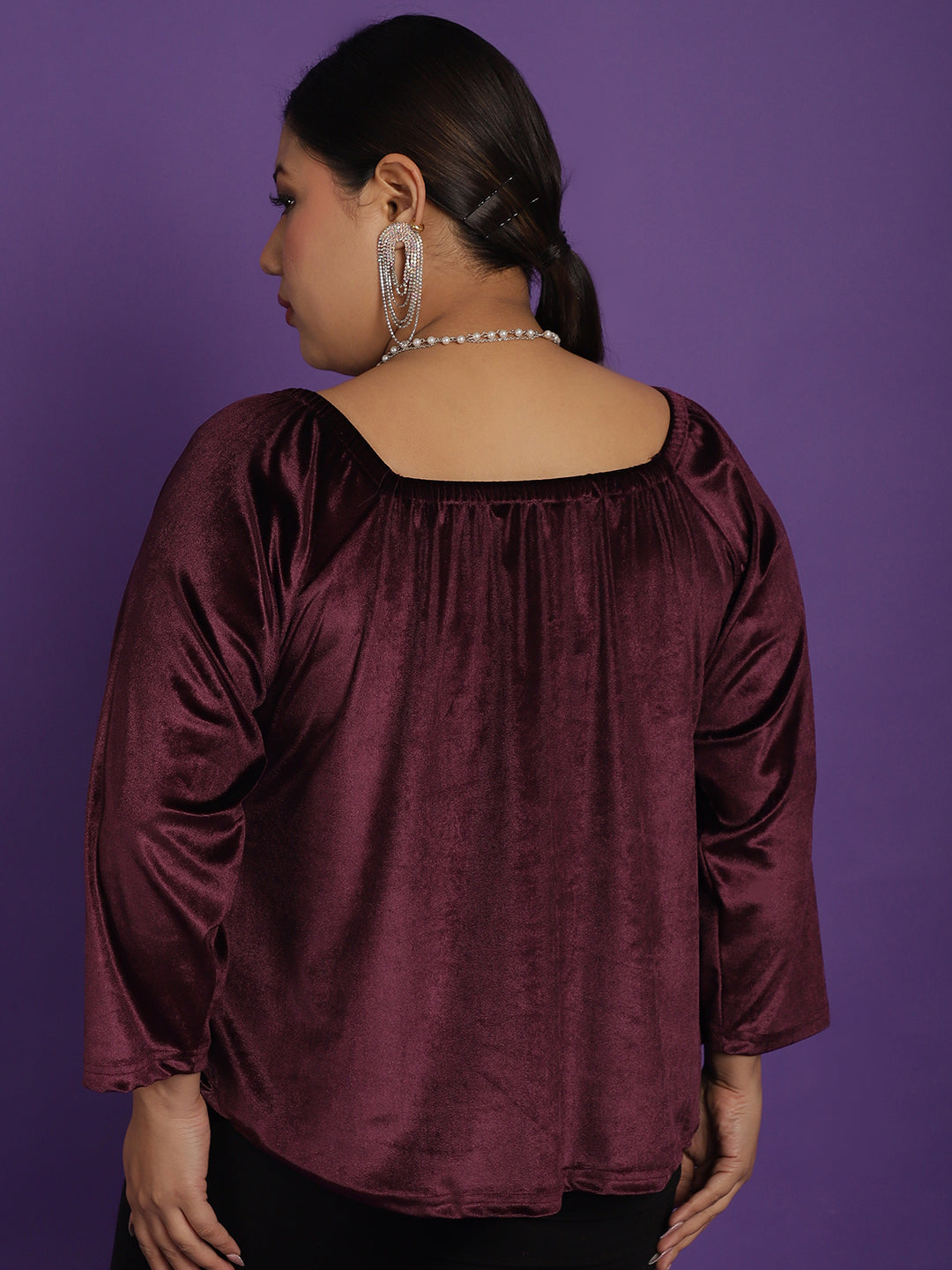 Plus Size Velvet Top
