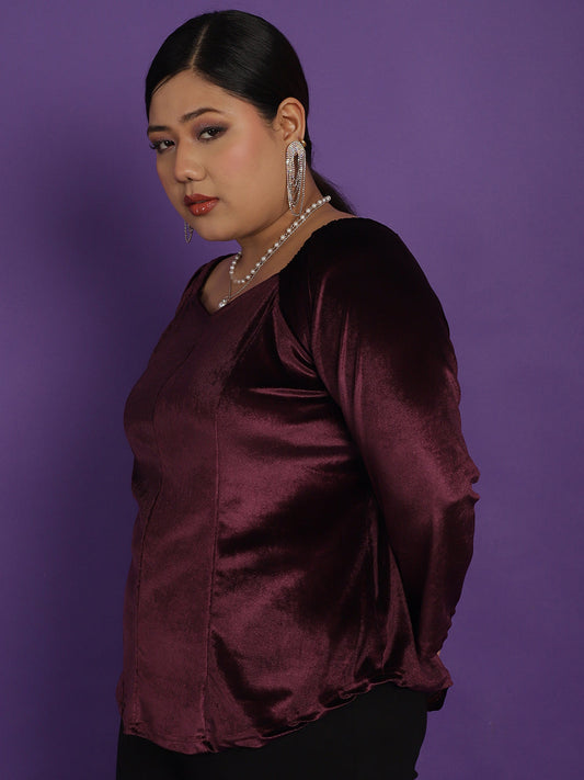 Plus Size Velvet Top