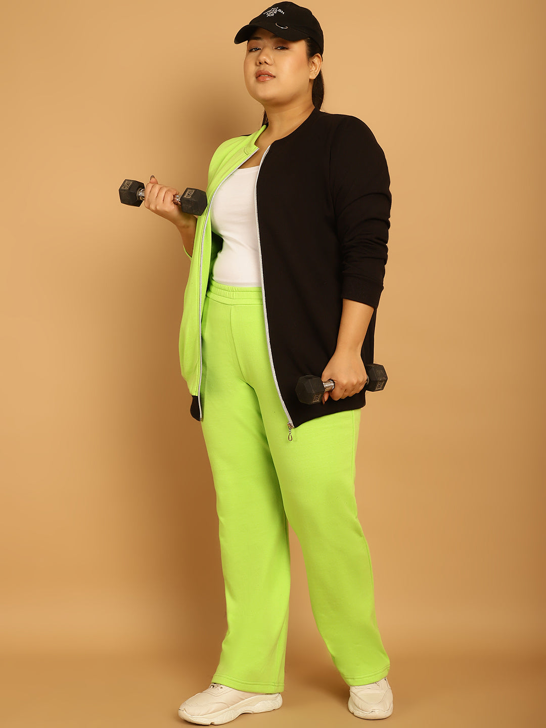 theRebelinme Women Colourblocked Fleece Open Front Jacket