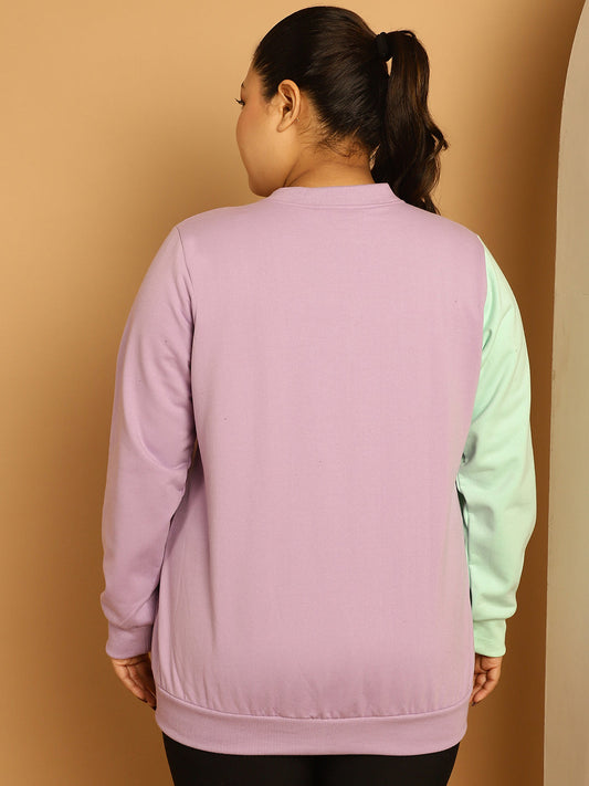 theRebelinme Women Colourblocked Fleece Open Front Jacket