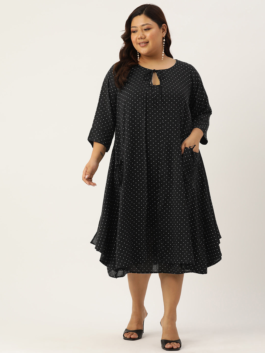 Plus Size A-Line Layered Dress
