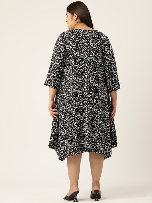 Plus Size A-Line Layered Dress