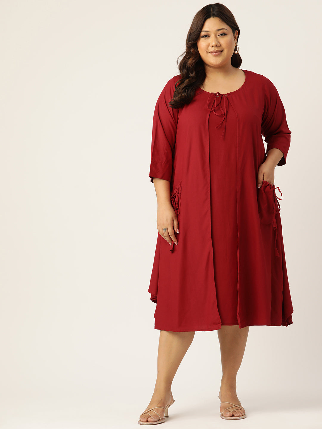 Plus Size A-Line Layered Dress