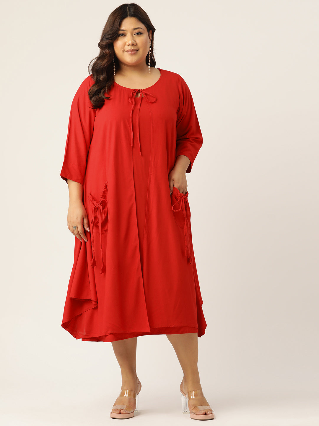Plus Size A-Line Layered Dress