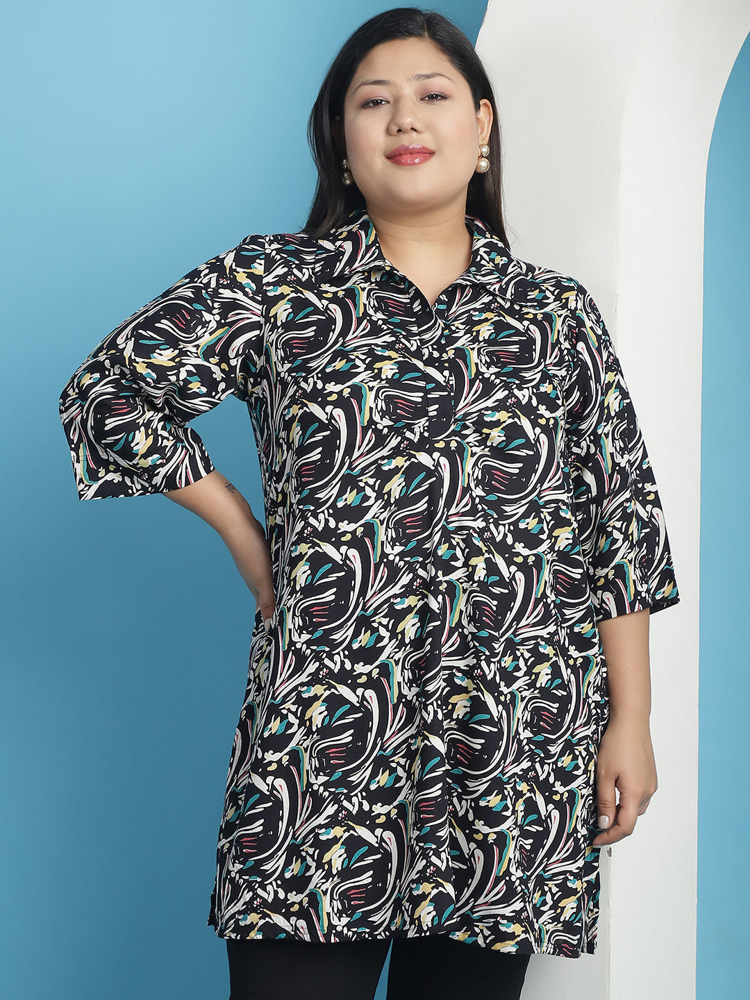 Plus Size Ruched Detail Top