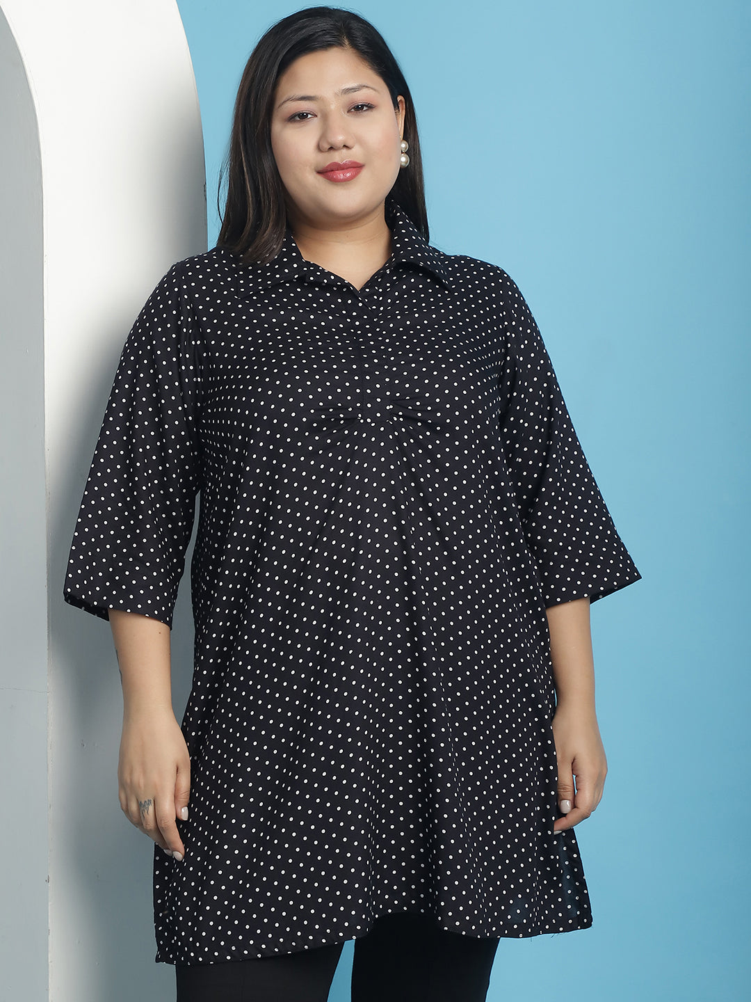 Plus Size Ruched Detail Top
