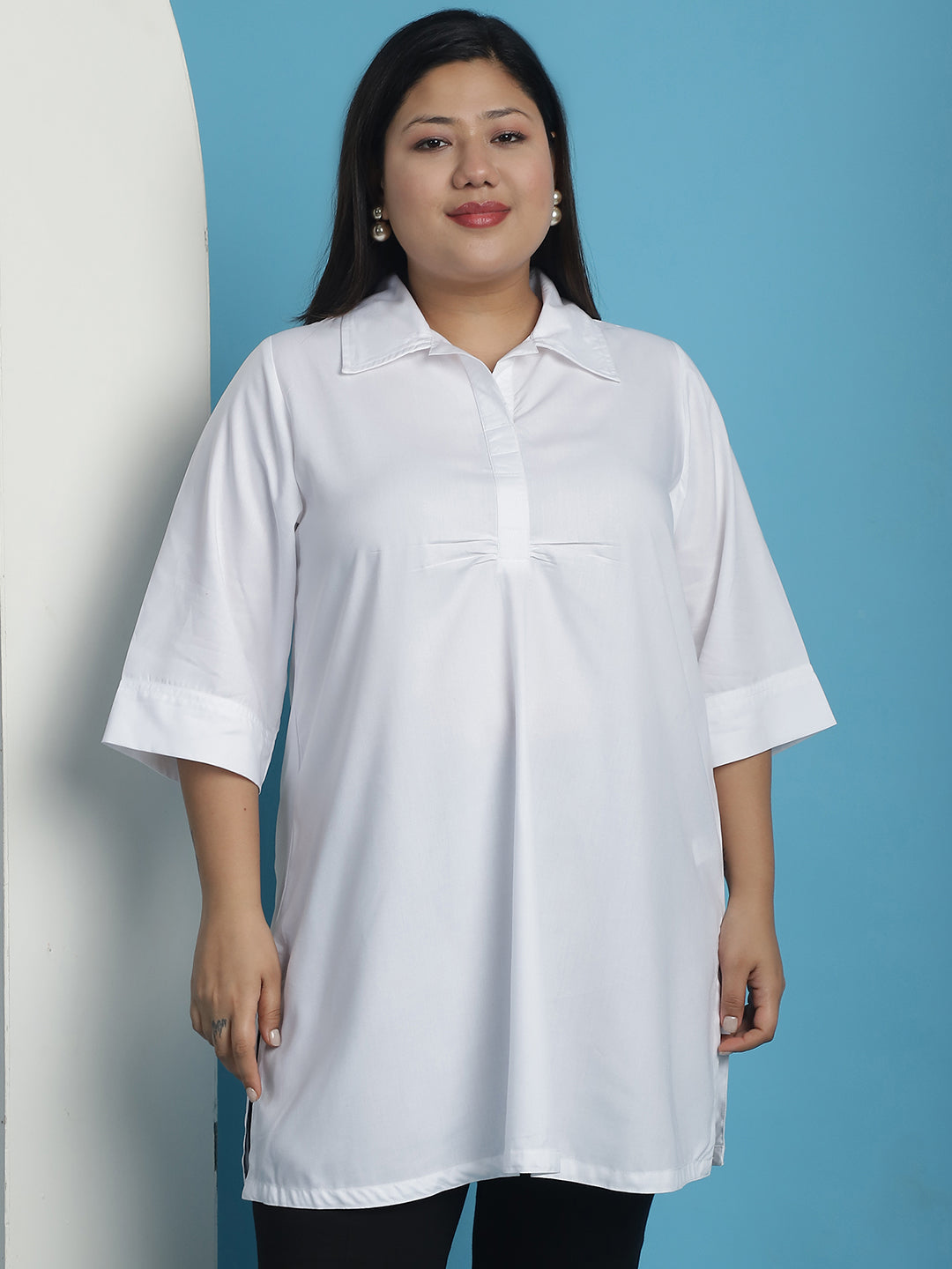 Plus Size Ruched Detail Top