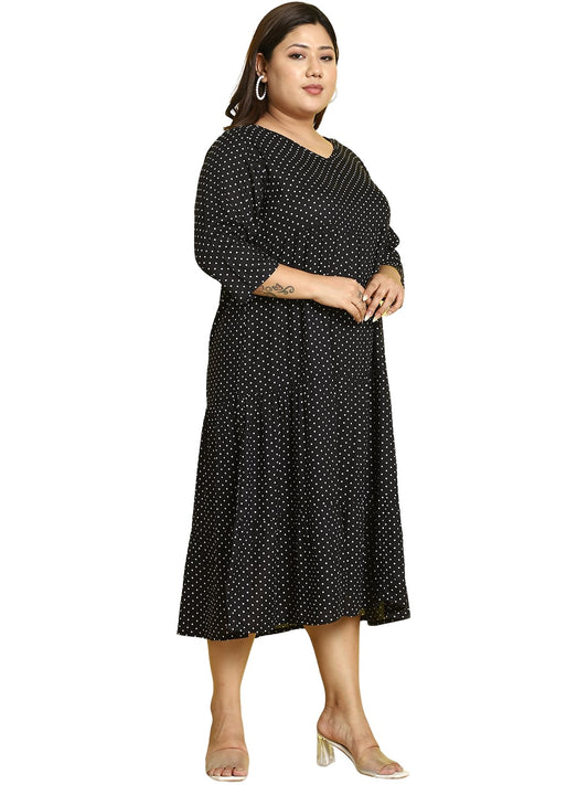 Plus Size A-Line Midi Dress