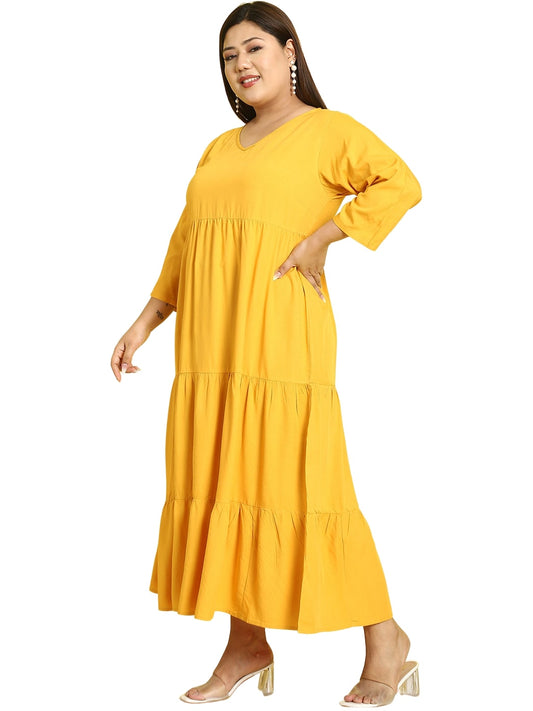 Plus Size A-Line Midi Dress