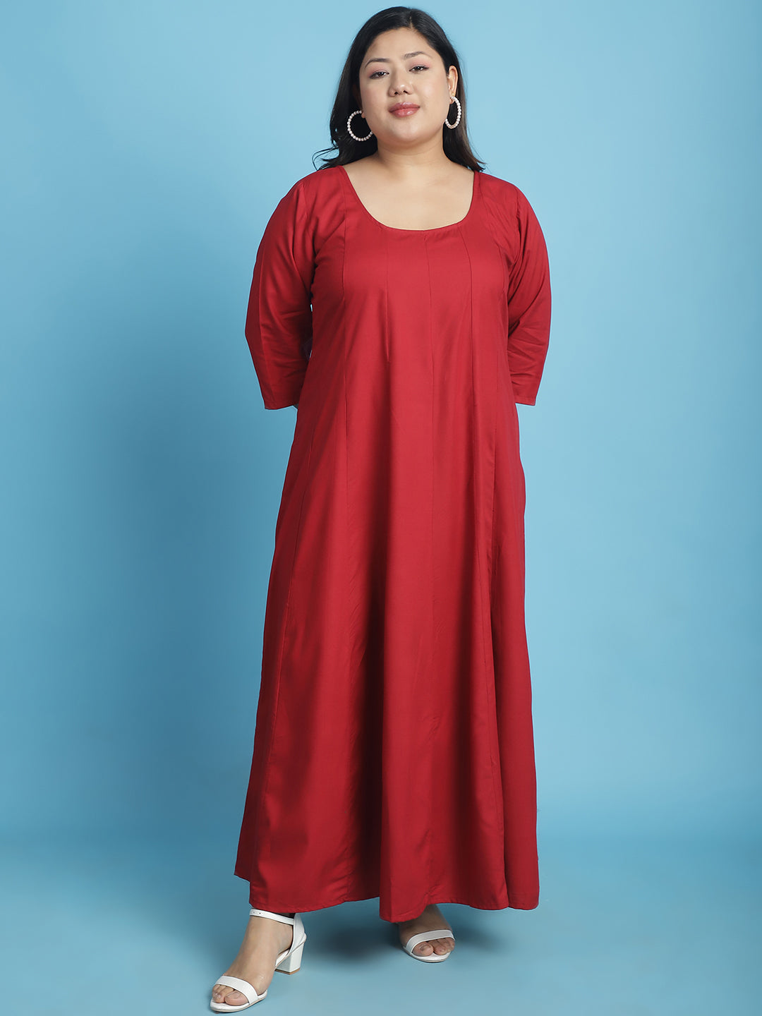 Plus Size A-Line Maxi Dress