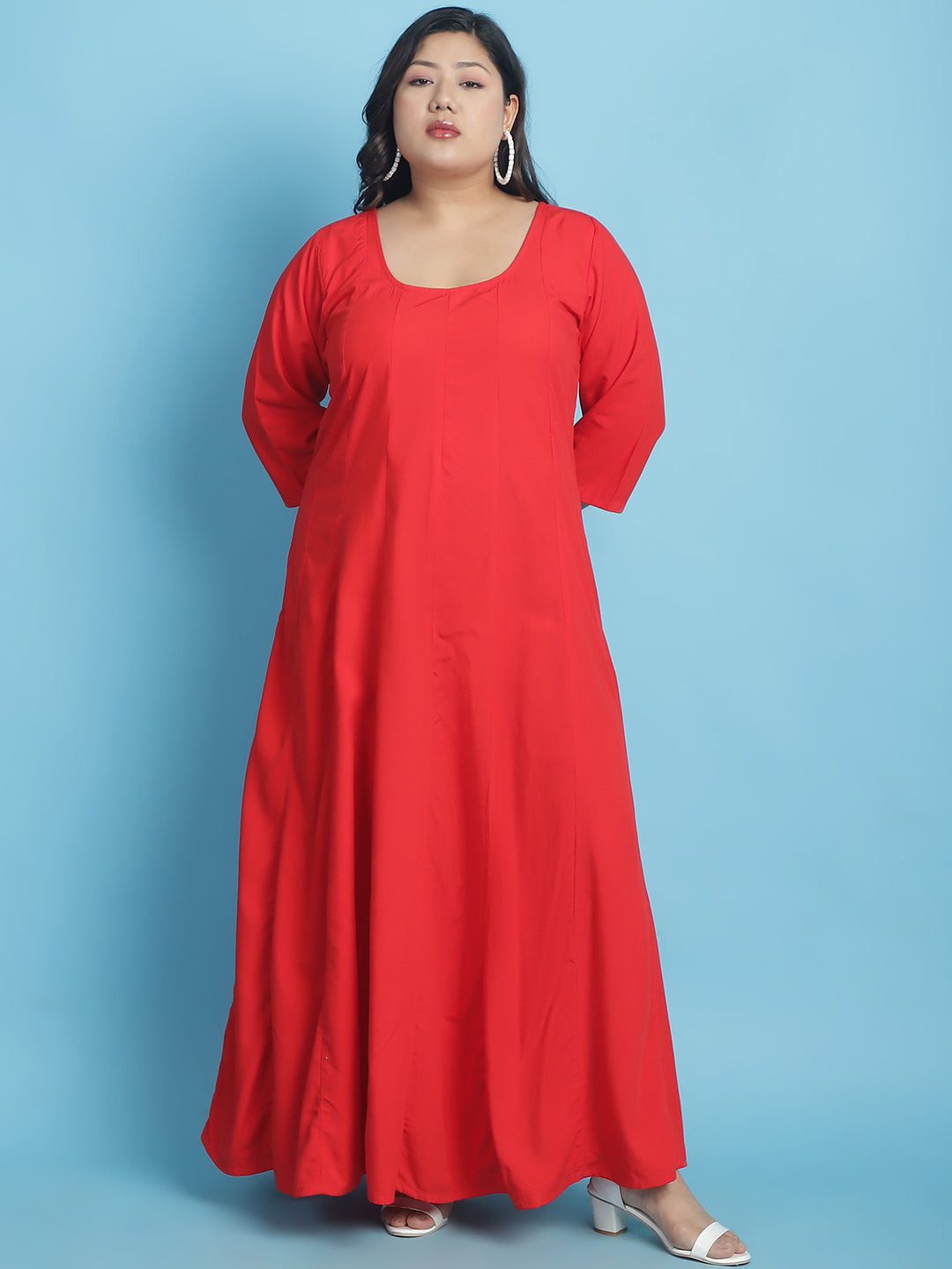 Plus Size A-Line Maxi Dress