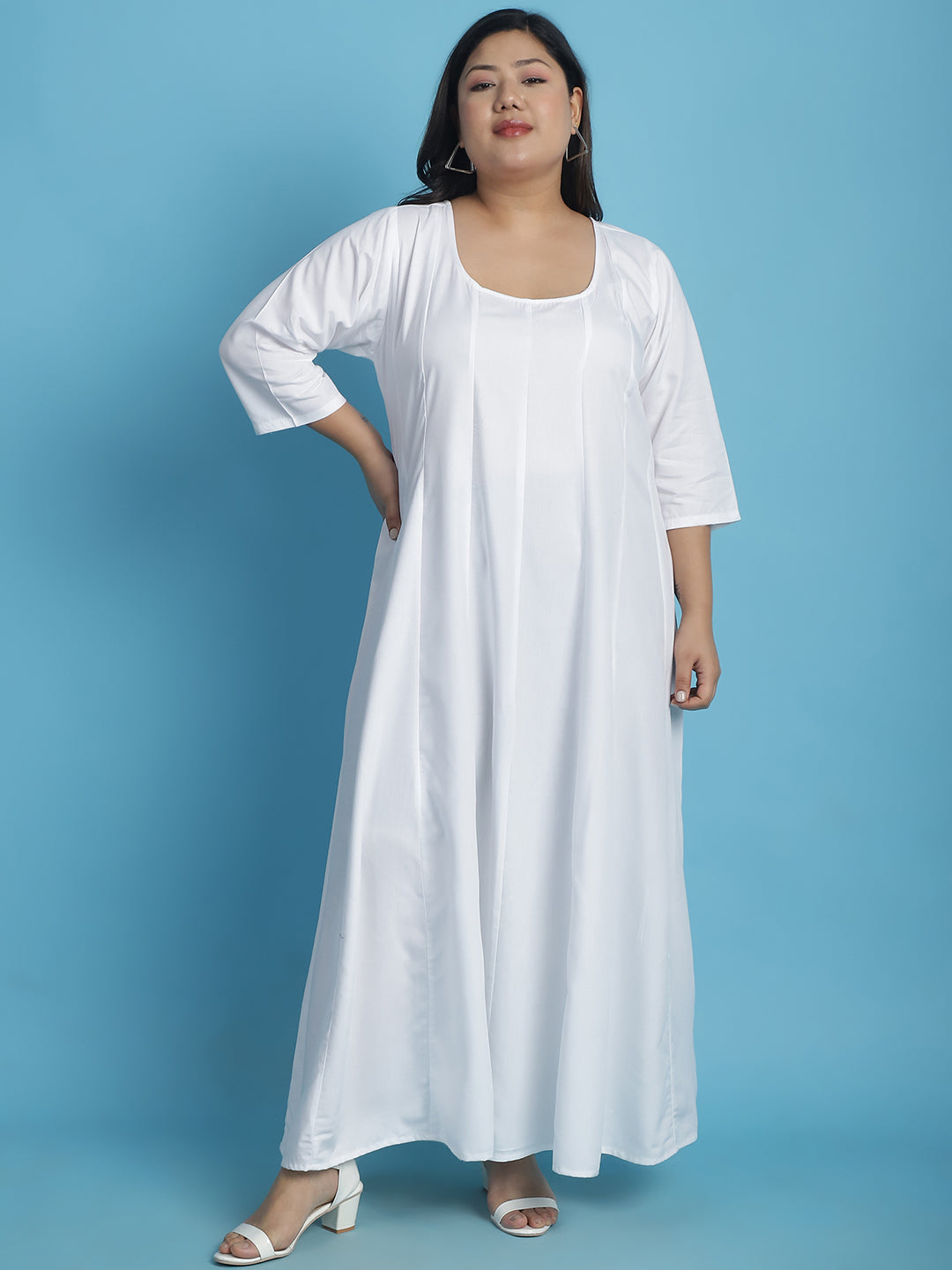 Plus Size A-Line Maxi Dress