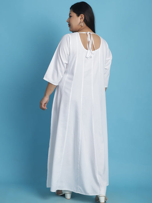 Plus Size A-Line Maxi Dress