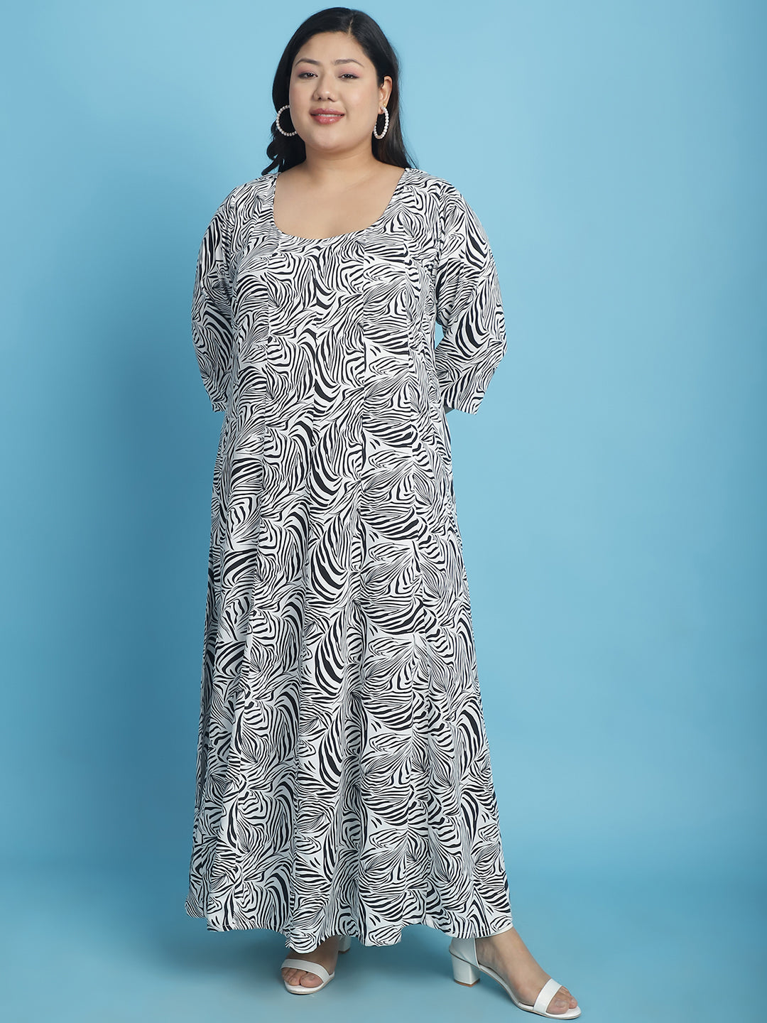 Plus Size A-Line Maxi Dress