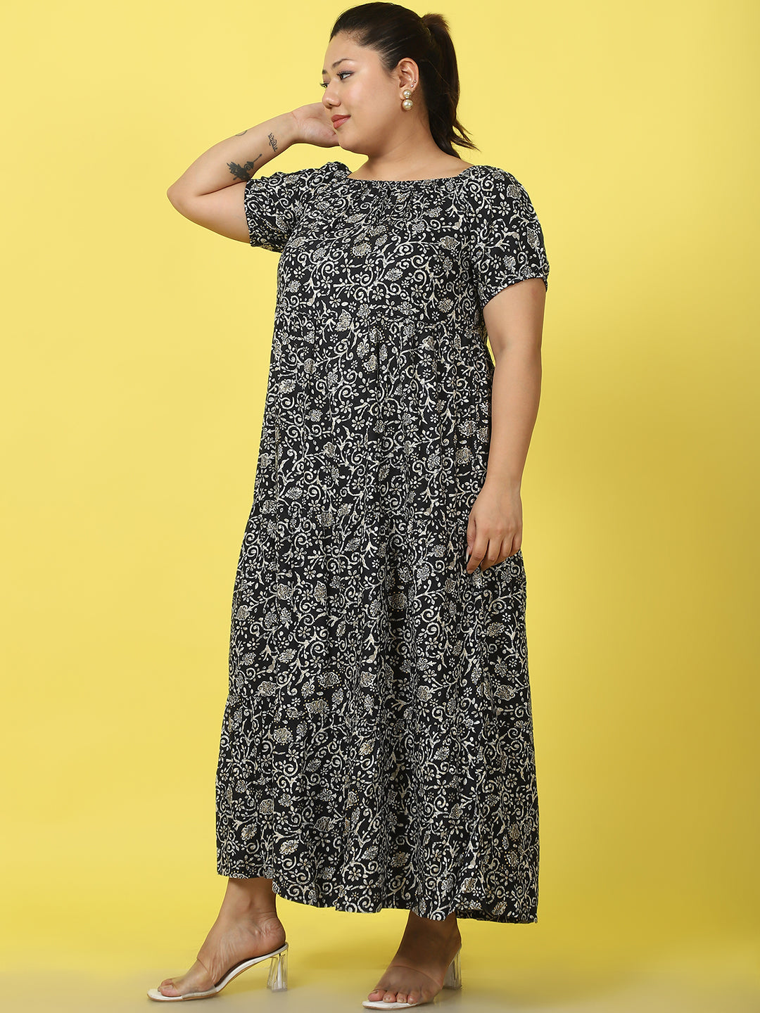 Plus Size Tiered Dress