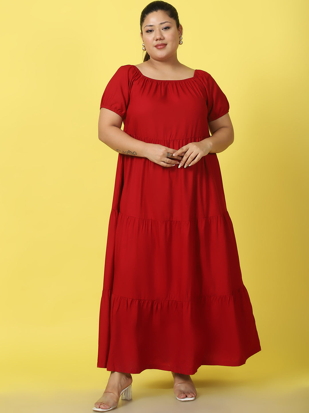 Plus Size Tiered Dress