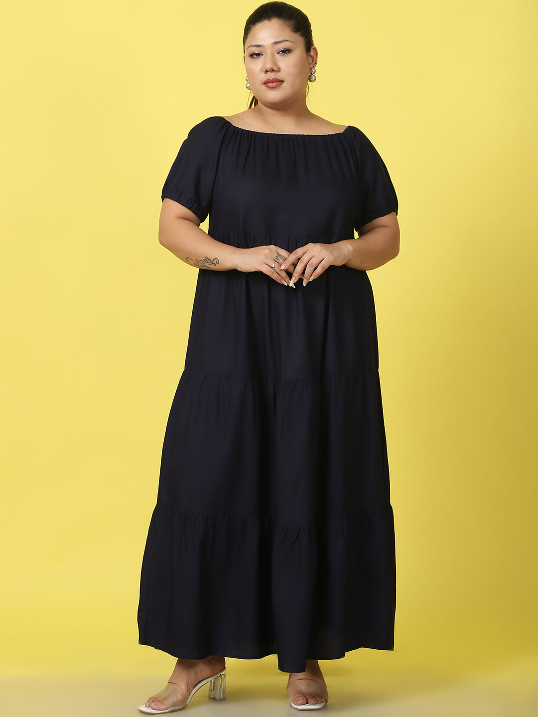 Plus Size Tiered Dress
