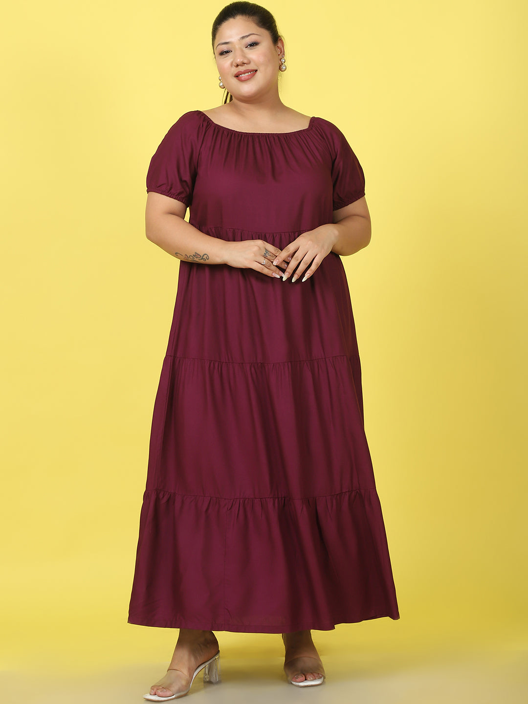 Plus Size Tiered Dress
