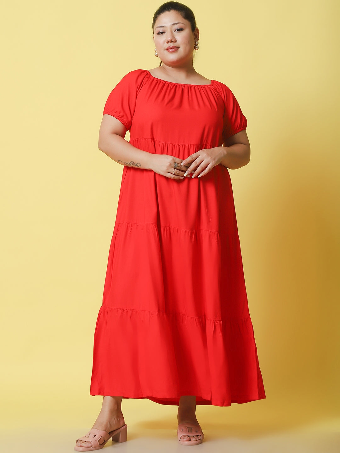 Plus Size Tiered Dress