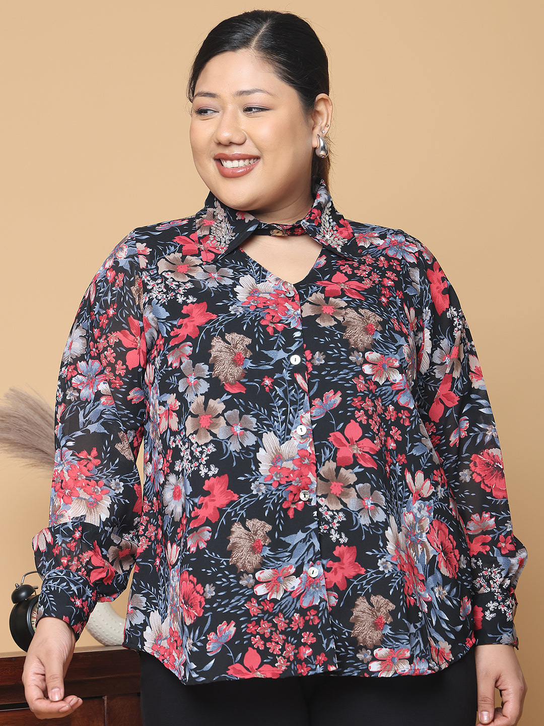 Plus Size Georgette Shirt