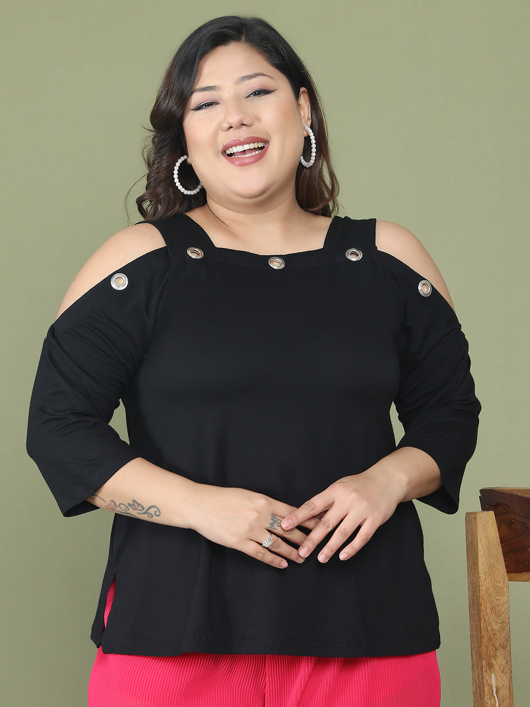Fashionable Plus Size Women’s Western Top