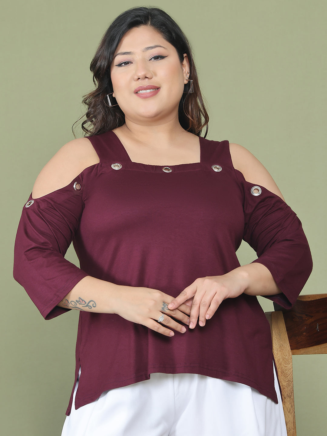 Fashionable Plus Size Women’s Western Top