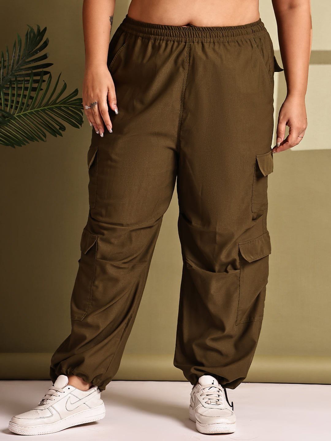Relaxed Stretch Plus Size Women’s Bottom Wear Trouser