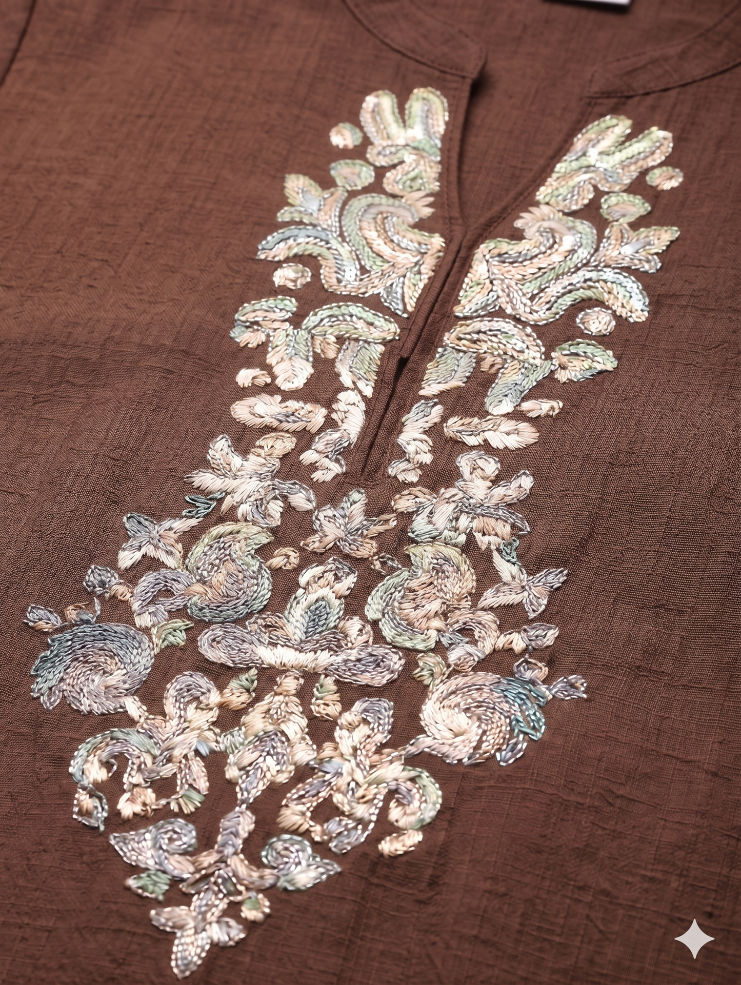 Elegant Embroidered Plus Size Tunic Top