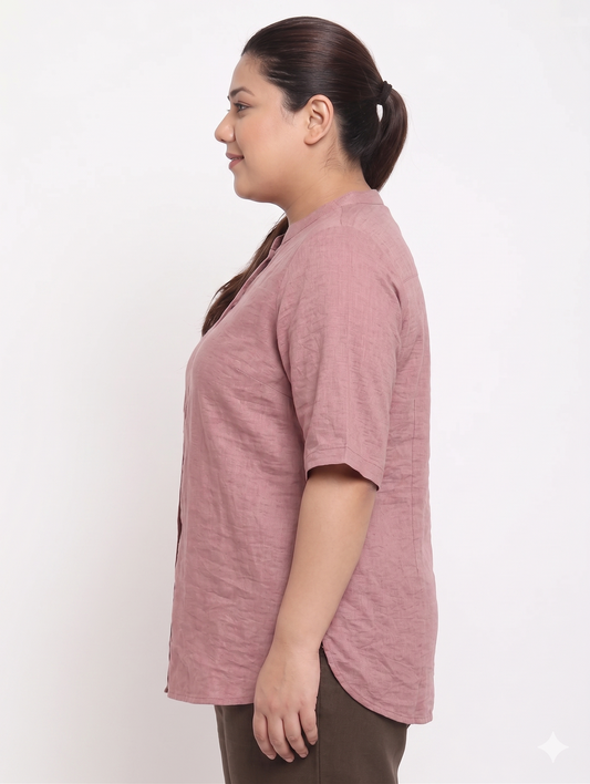 Elegant Embroidered Plus Size Tunic Top