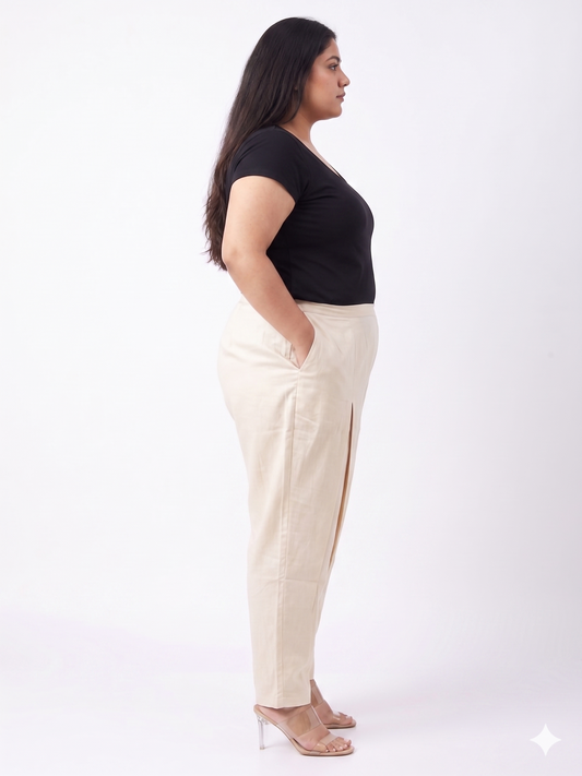 Straight-Fit Pleated Trousers