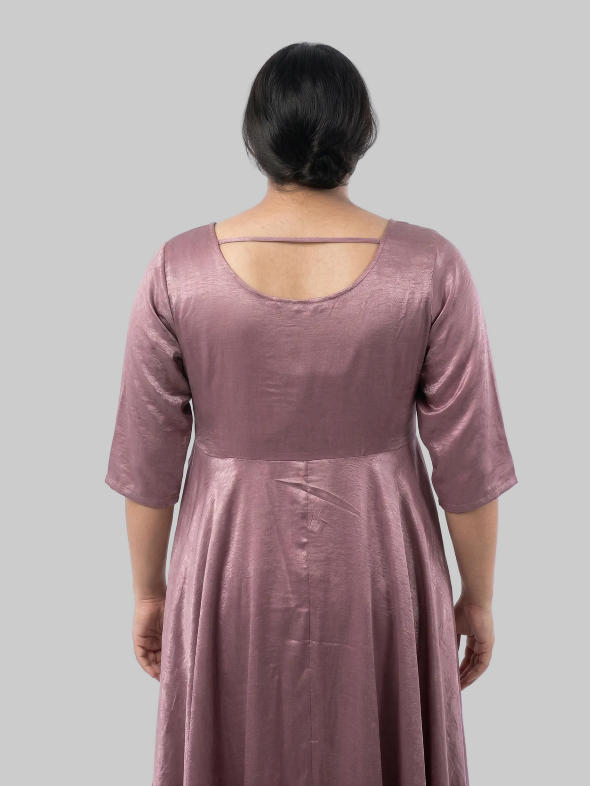 Plus Size Women’s Party Dress in Washed Satin