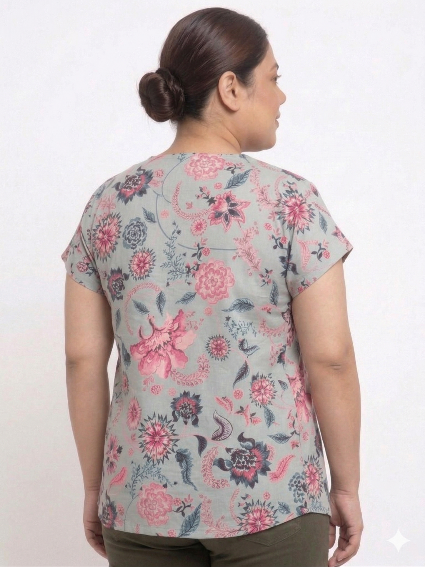 Plus Size Floral Print Women’s Top