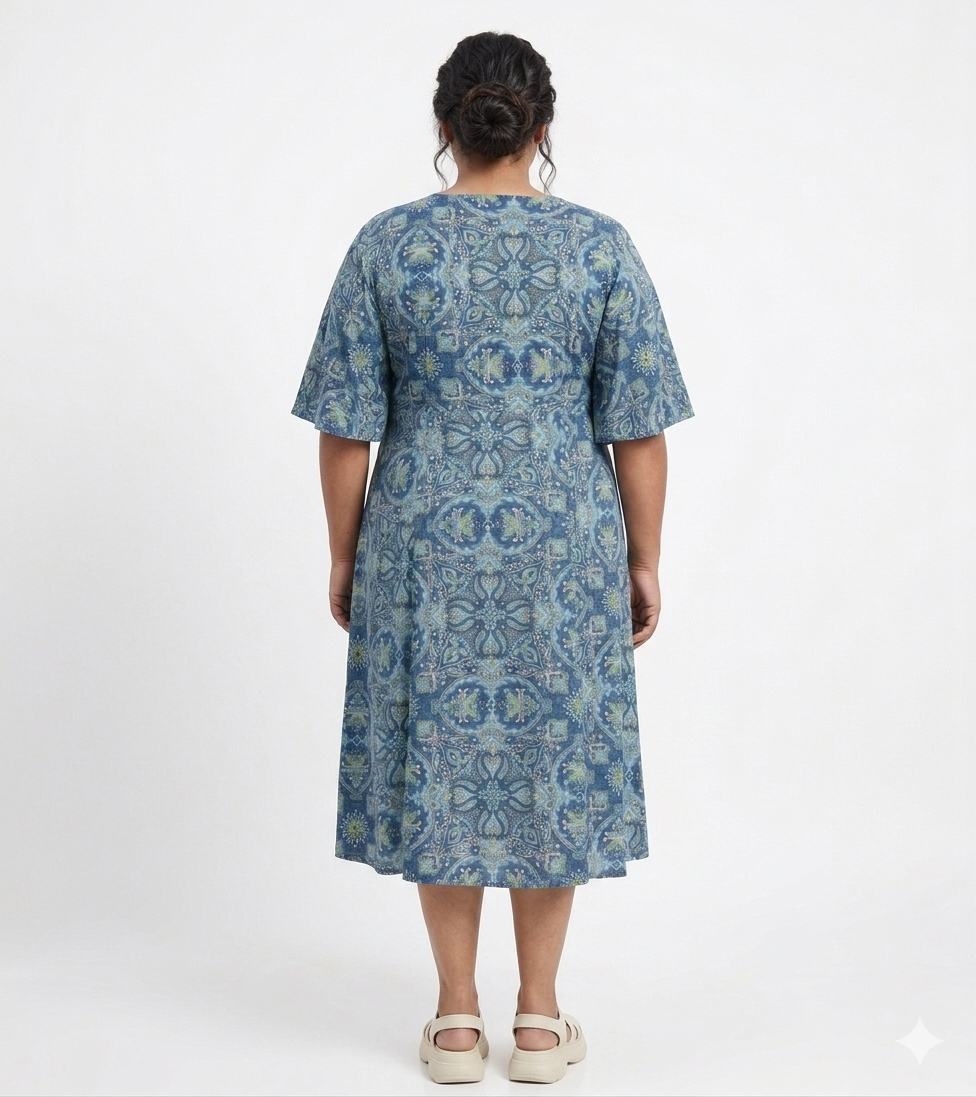 Everyday Elegance Printed Midi Dress
