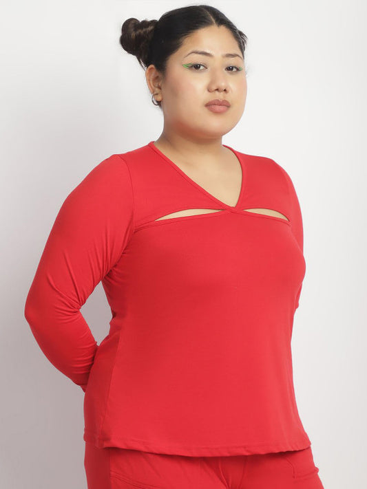 Noir Line Cutout Top