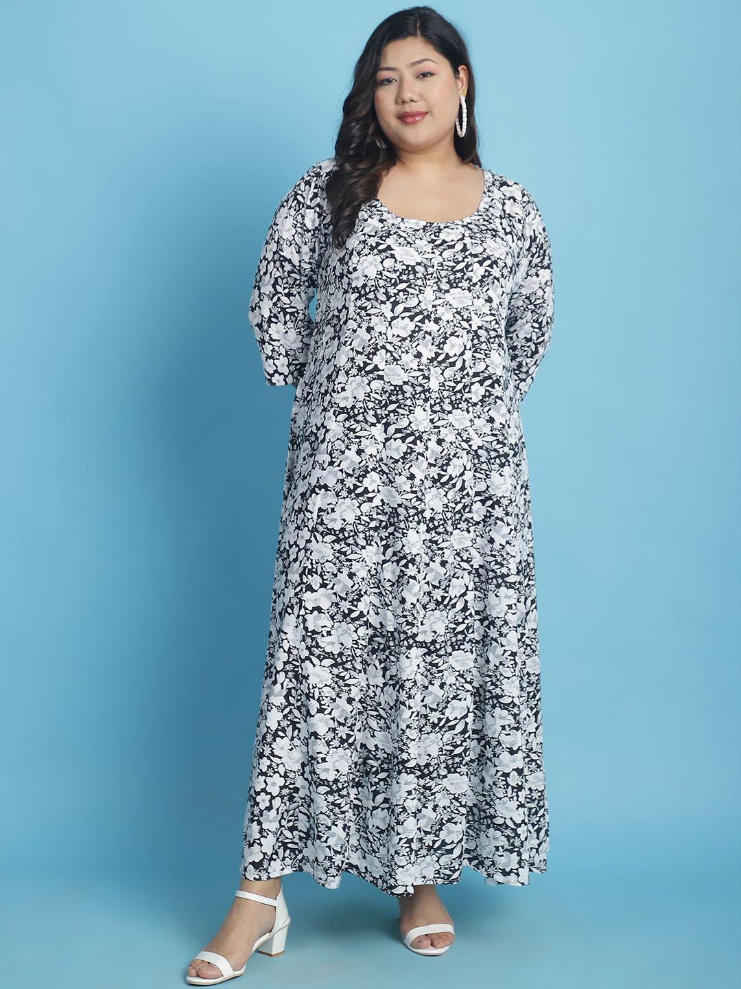 Plus Size A-Line Maxi Dress