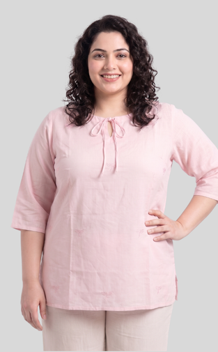 Everyday Comfort Embroidered Cotton Top