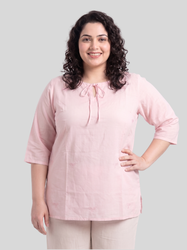 Everyday Comfort Embroidered Cotton Top