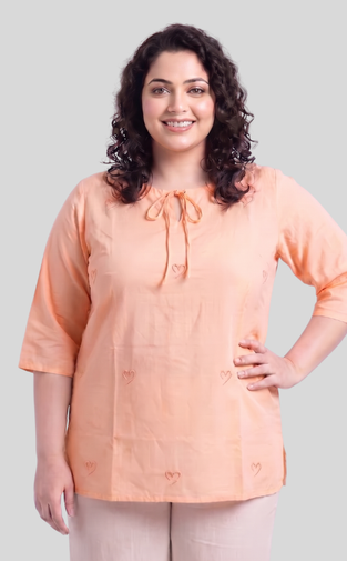 Everyday Comfort Embroidered Cotton Top