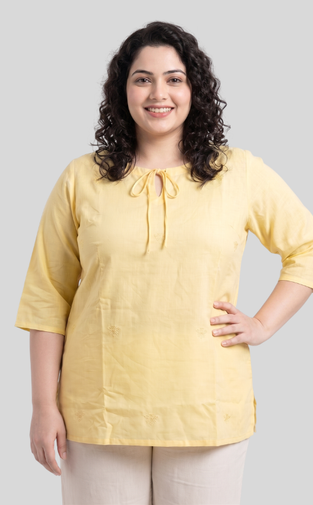 Everyday Comfort Embroidered Cotton Top
